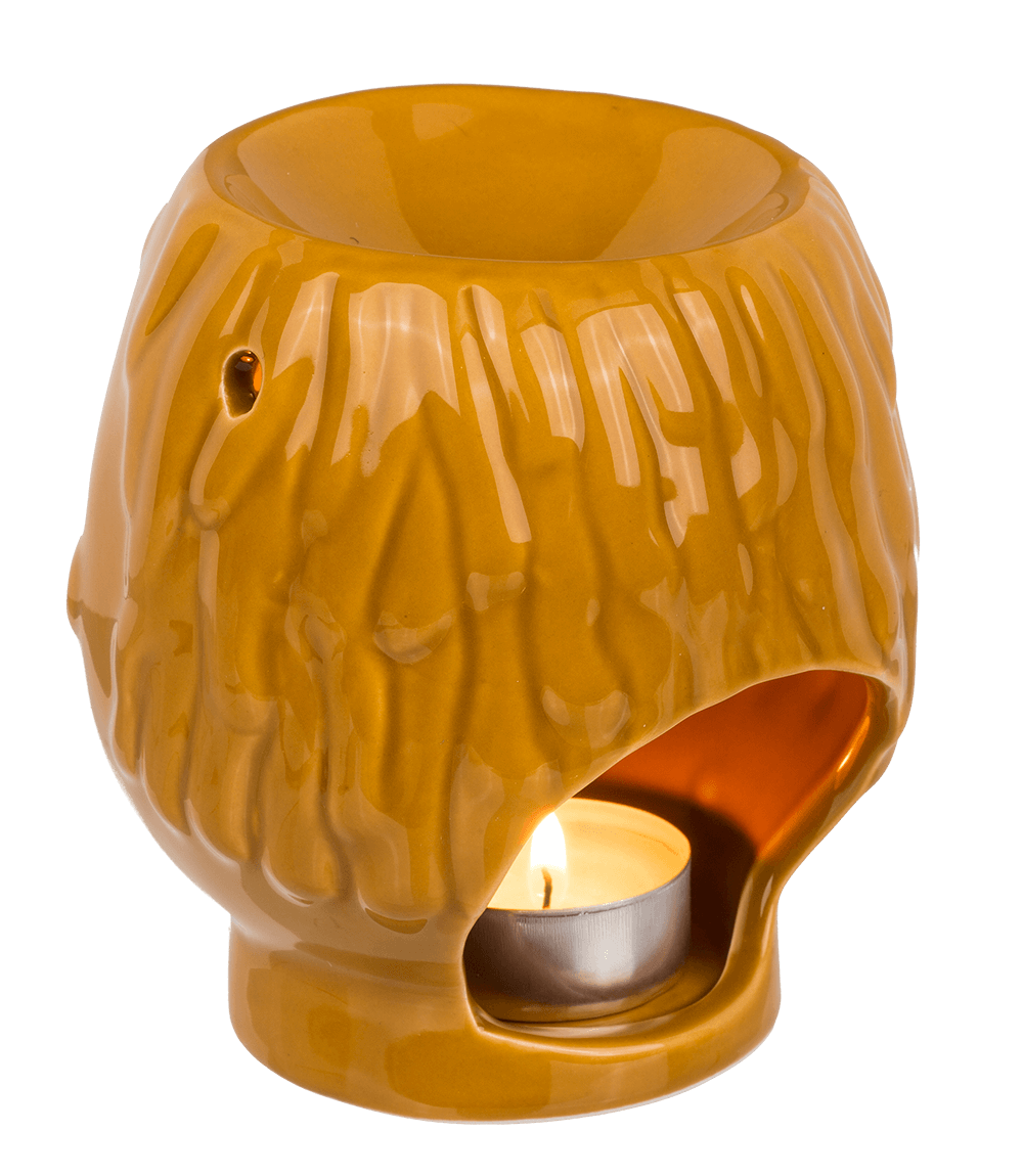 Oil burner, faces, ca. 11,5 x 11 x 12,8 cm