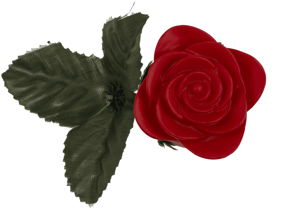 Red plastic rose with colour changing LED (incl.,