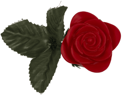 Red plastic rose with colour changing LED (incl.,