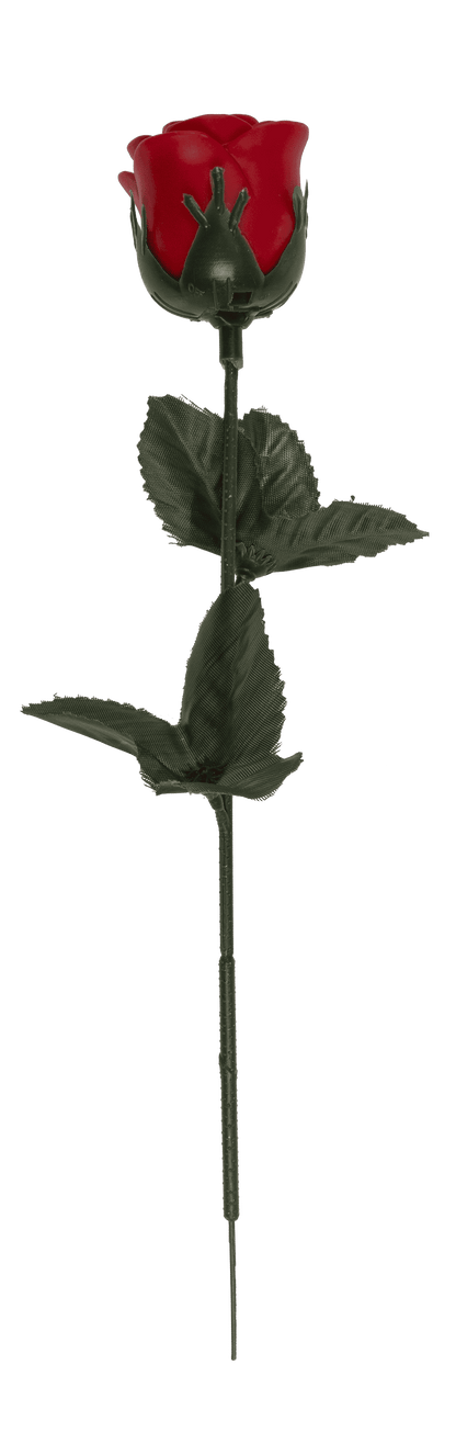 Red plastic rose with colour changing LED (incl.,