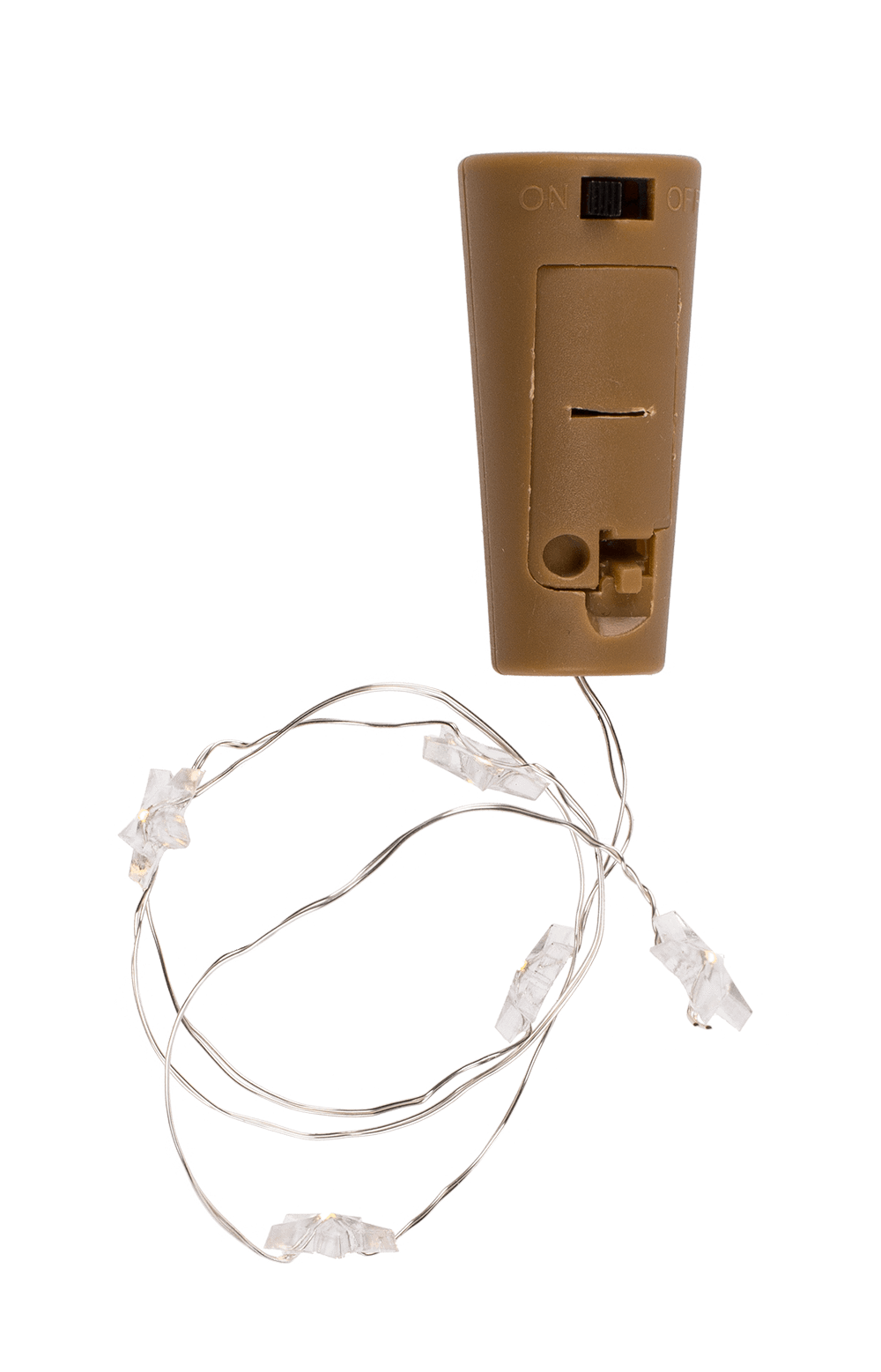 Bottle cap light with 5 warm white star LED,