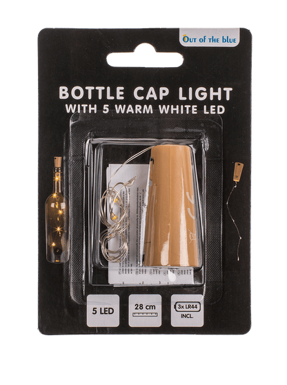 Bottle cap light with 5 warm white LED (including,