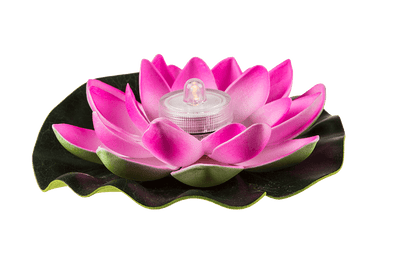 Floating water lily with warm white LED,