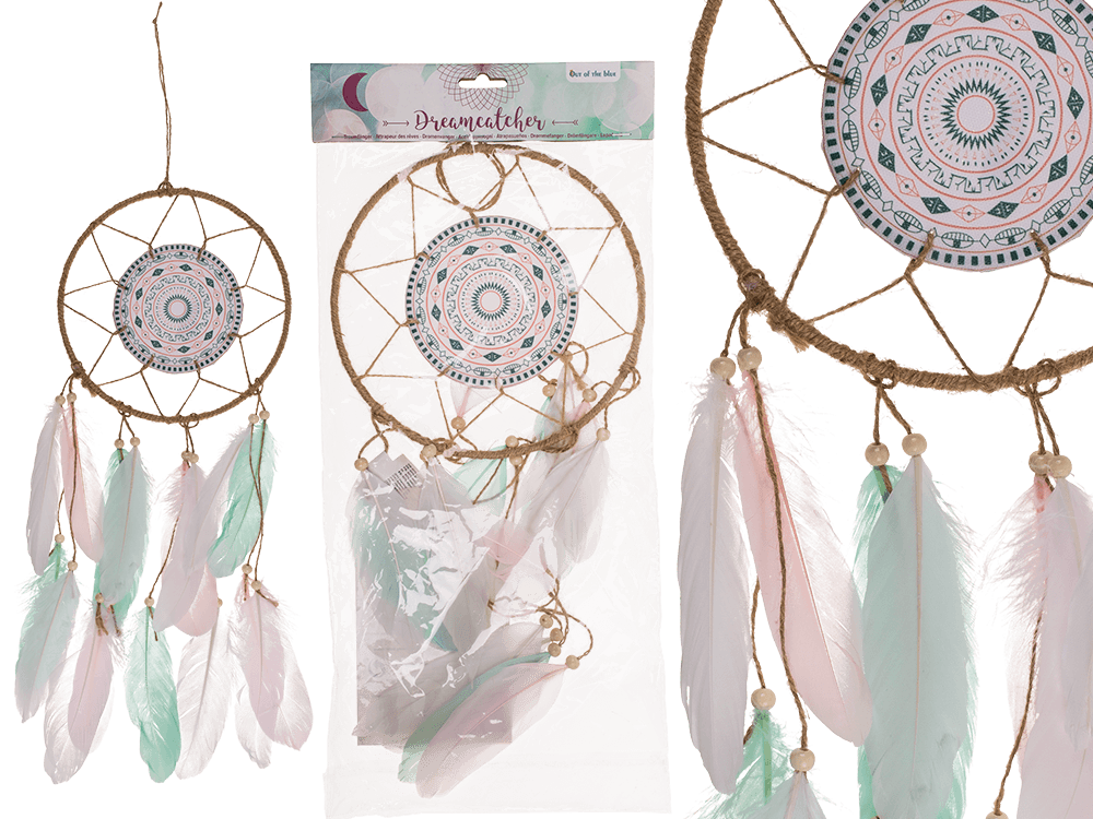 Dream catcher with mandala & pastel colored