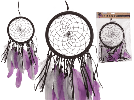 Brown/purple coloured fabric Dreamcatcher,