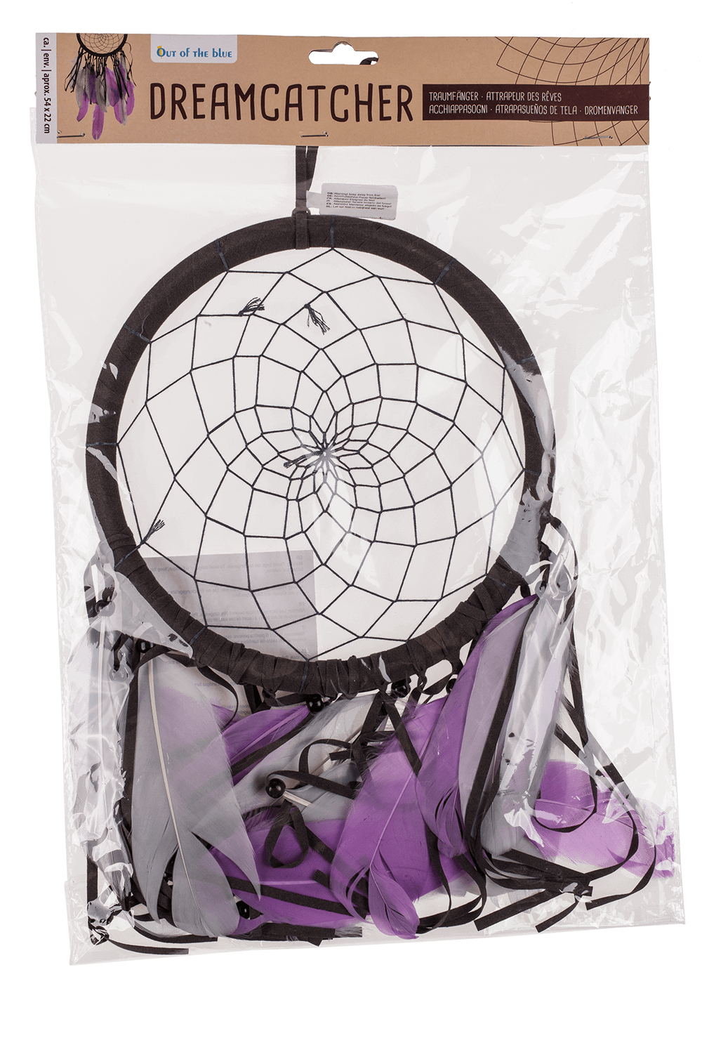 Brown/purple coloured fabric Dreamcatcher,