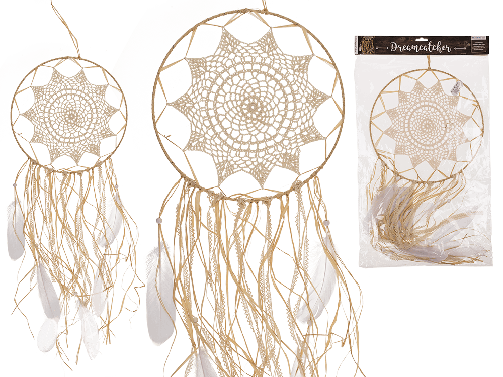 Ivory coloured fabric Dreamcatcher, Boho,