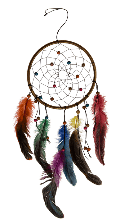 Multicoloured fabric Dreamcatcher,