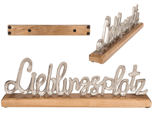 Silver-coloured wording, Lieblingsplatz