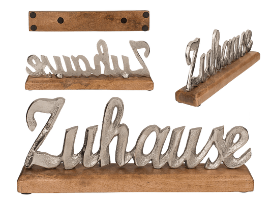 Silver coloured wording, Zuhause,