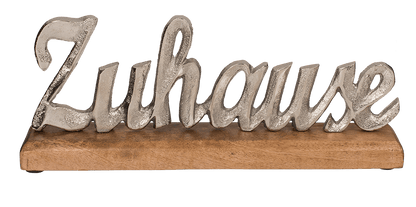 Silver coloured wording, Zuhause,