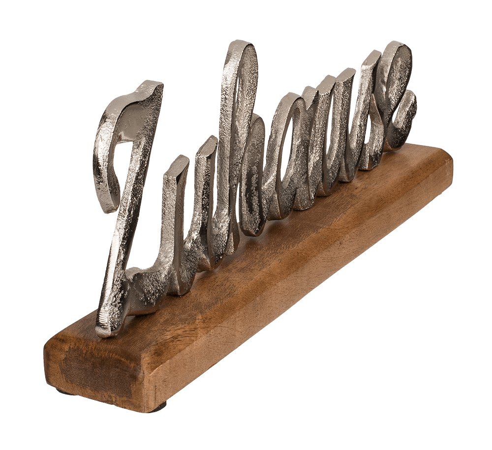 Silver coloured wording, Zuhause,