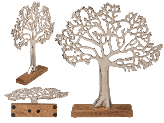 Silver colored tree of life,