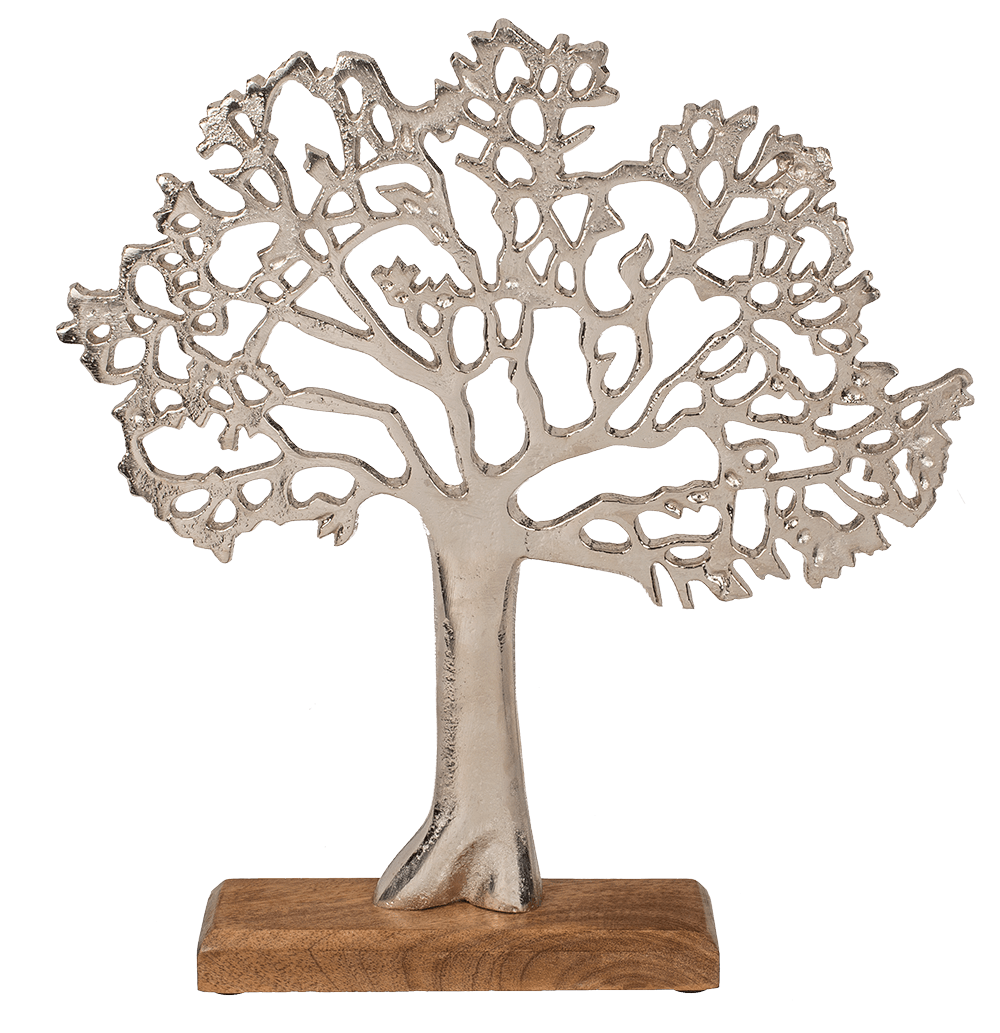 Silver colored tree of life,