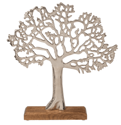Silver colored tree of life,
