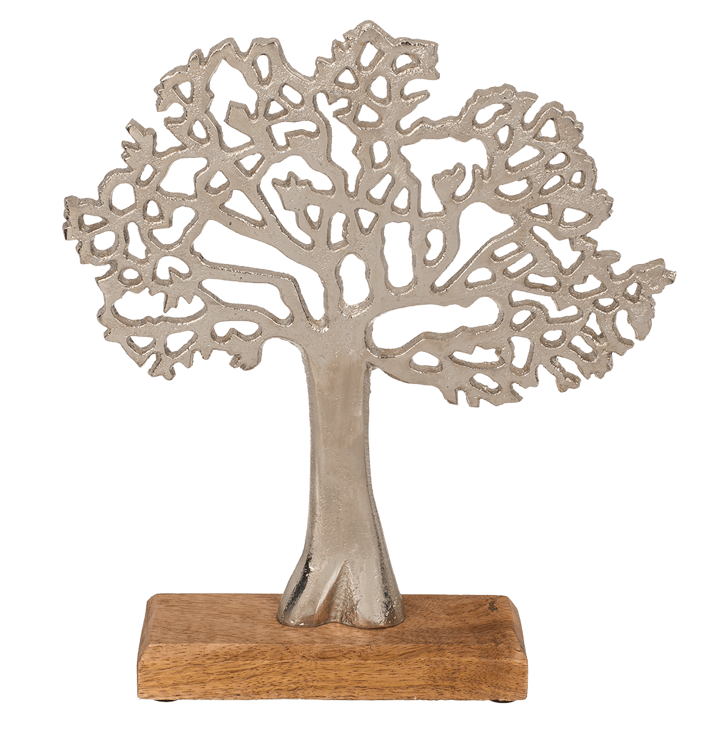 Silver colored tree of life,