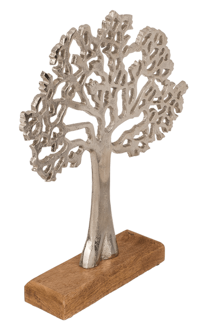 Silver colored tree of life,
