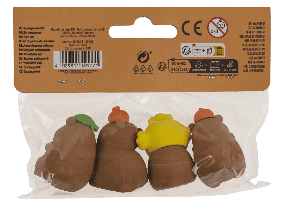 Eraser, Capybara, approx. 3,5 x 2 cm,