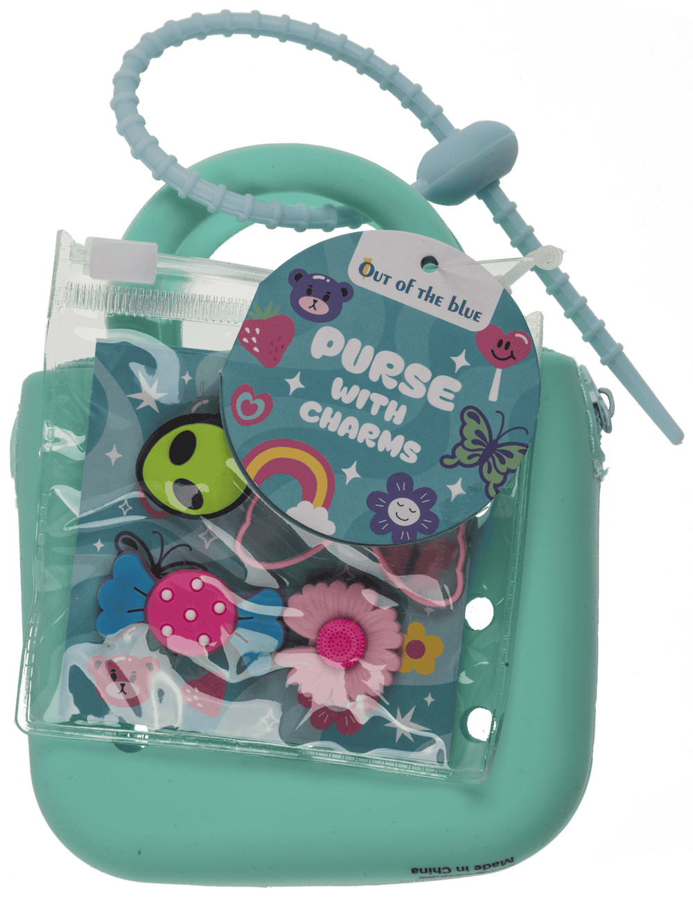 Charm purse, with zipper,