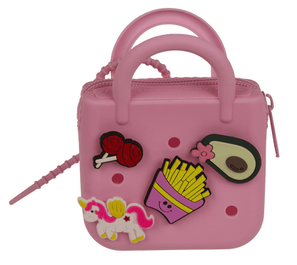 Charm purse, with zipper,