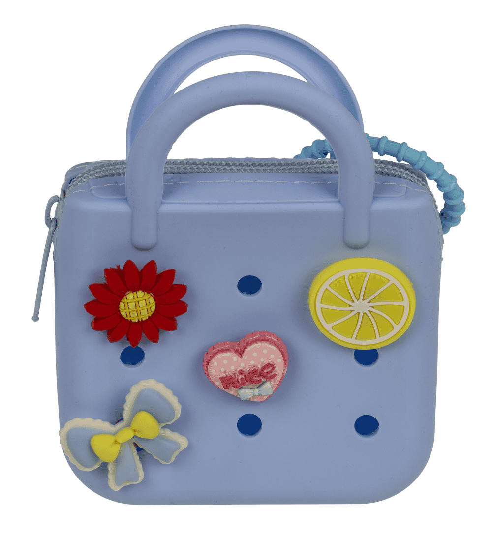 Charm purse, with zipper,