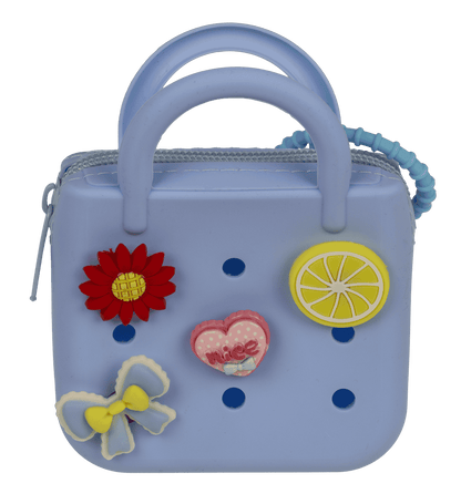 Charm purse, with zipper,