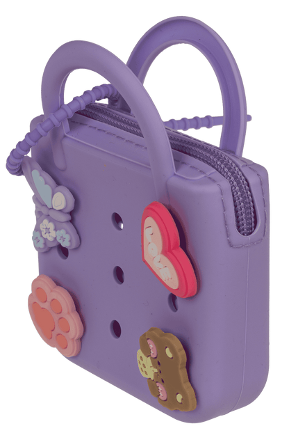 Charm purse, with zipper,