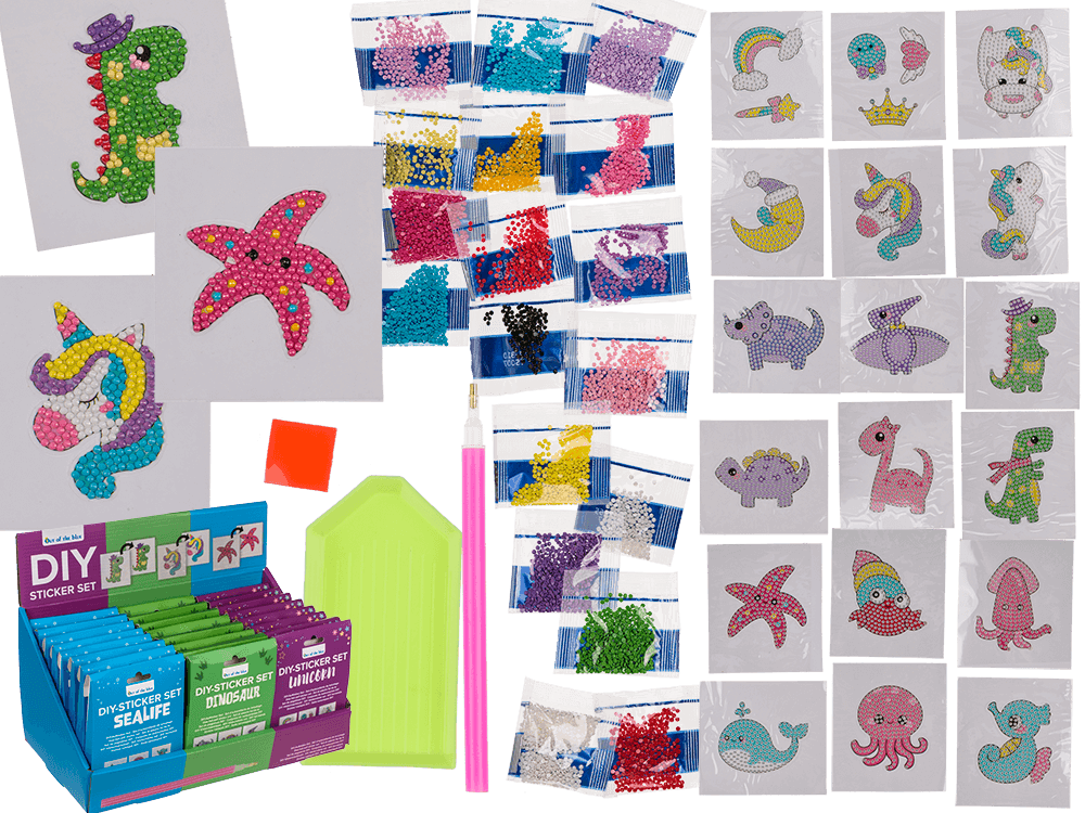 DIY Sticker,set of 12, 3 assorted