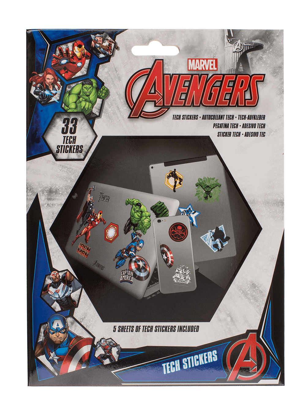 Tech Stickers Set, Avengers (Heroes),