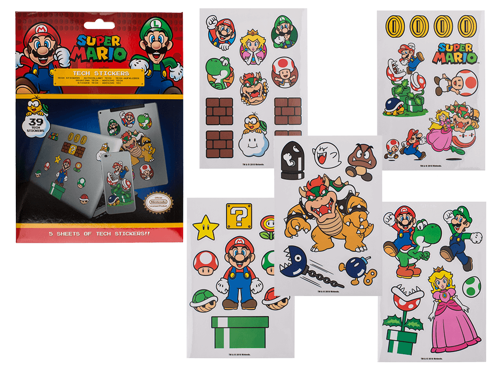 Tech Stickers Set, Super Mario