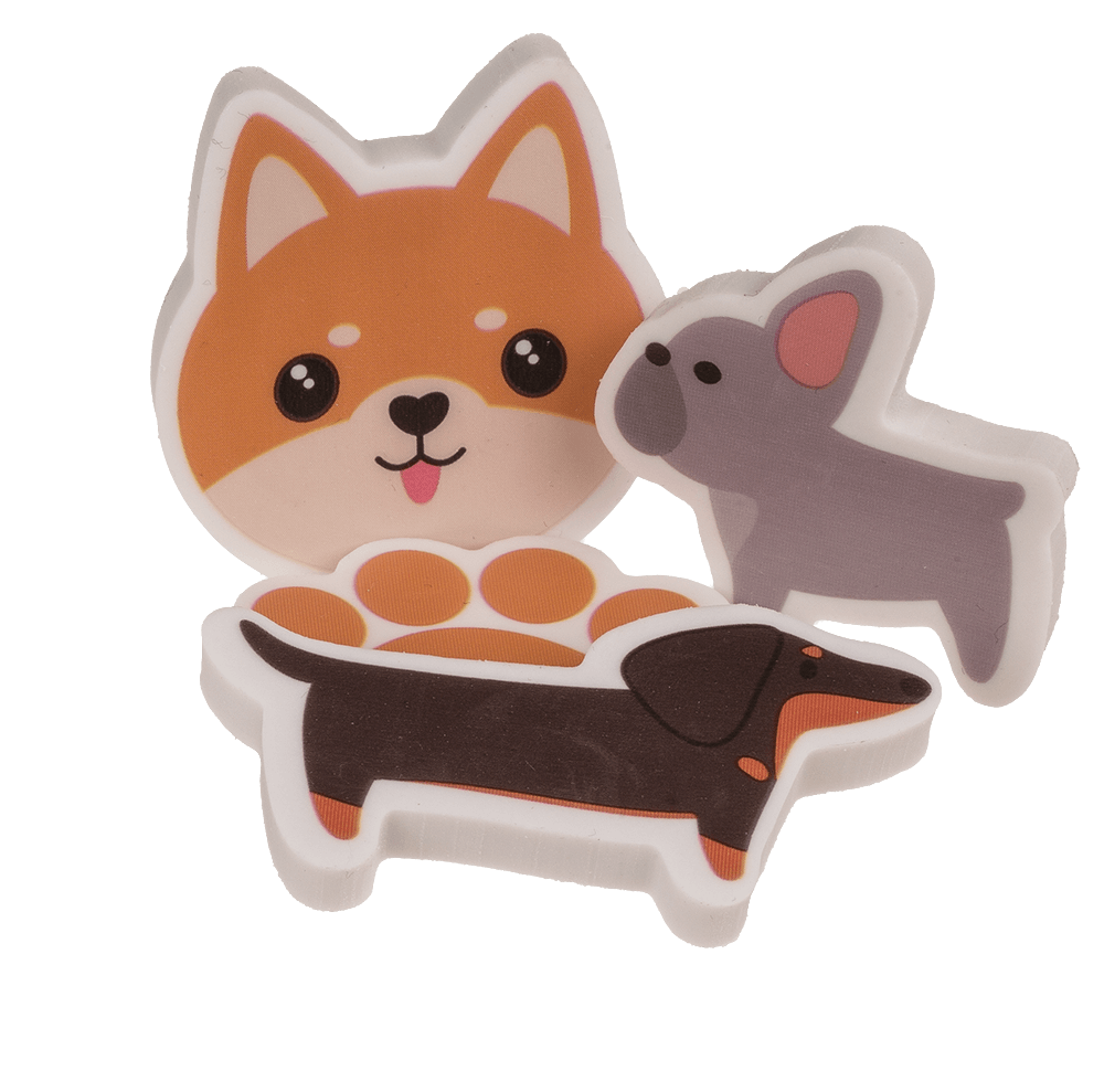 Eraser, Dog, approx. 12,5 x 6,5 cm,