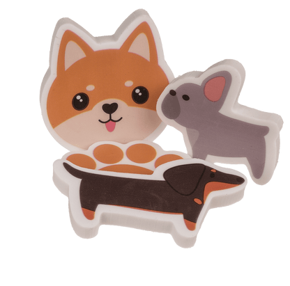 Eraser, Dog, approx. 12,5 x 6,5 cm,