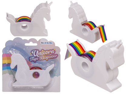 Unicorn Tape Dispenser, with Rainbow tape,