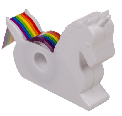 Unicorn Tape Dispenser, with Rainbow tape,