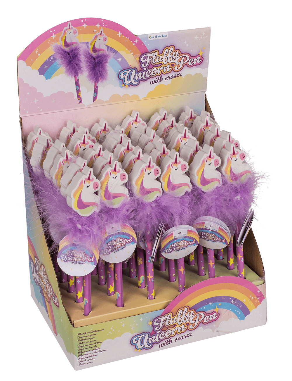 Pencil with eraser, Fluffy Unicorn,