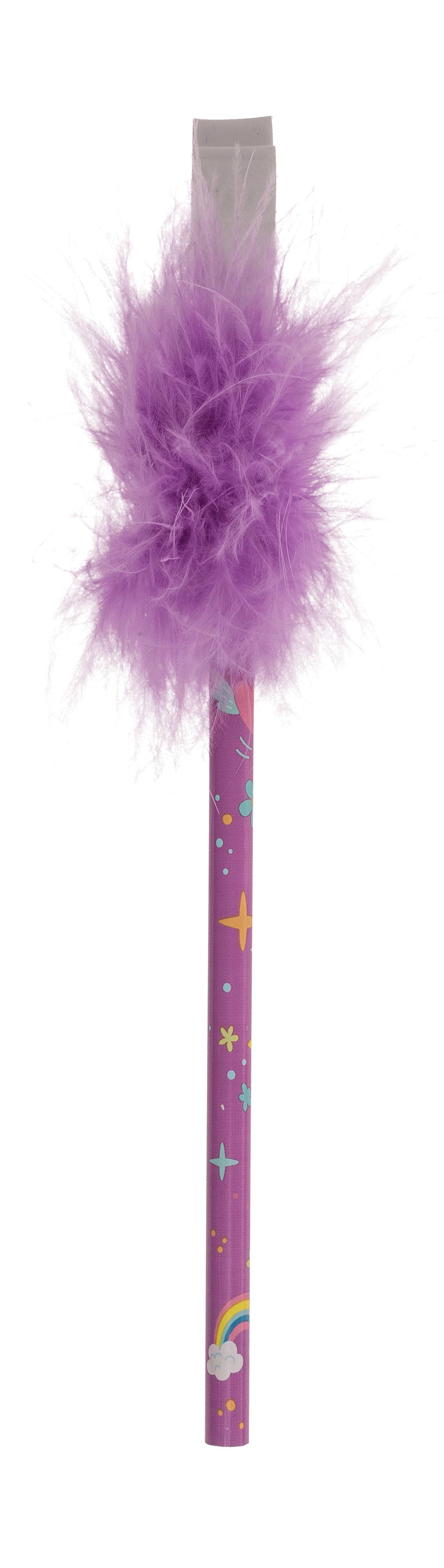 Pencil with eraser, Fluffy Unicorn,