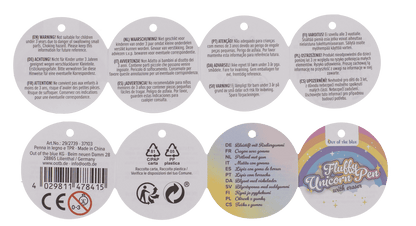 Pencil with eraser, Fluffy Unicorn,