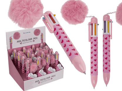 Ball Pen with 6 coloured cartridges,