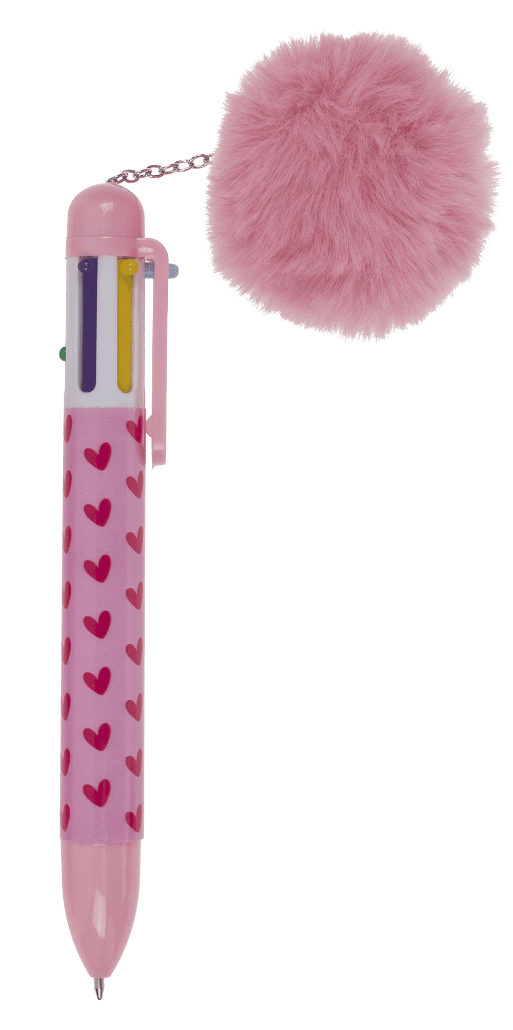 Ball Pen with 6 coloured cartridges,