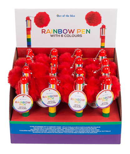 Ball Pen with 6 coloured cartridges,