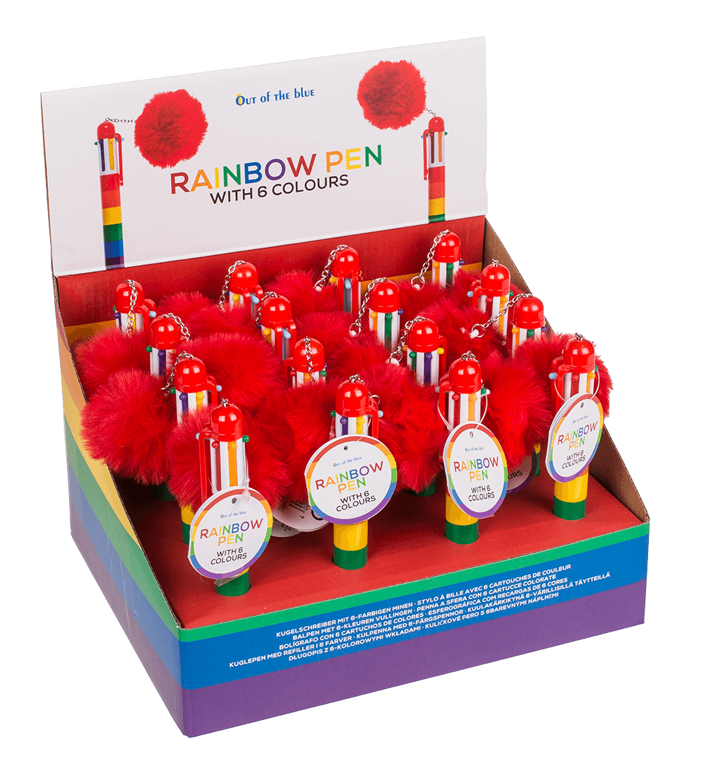 Ball Pen with 6 coloured cartridges,