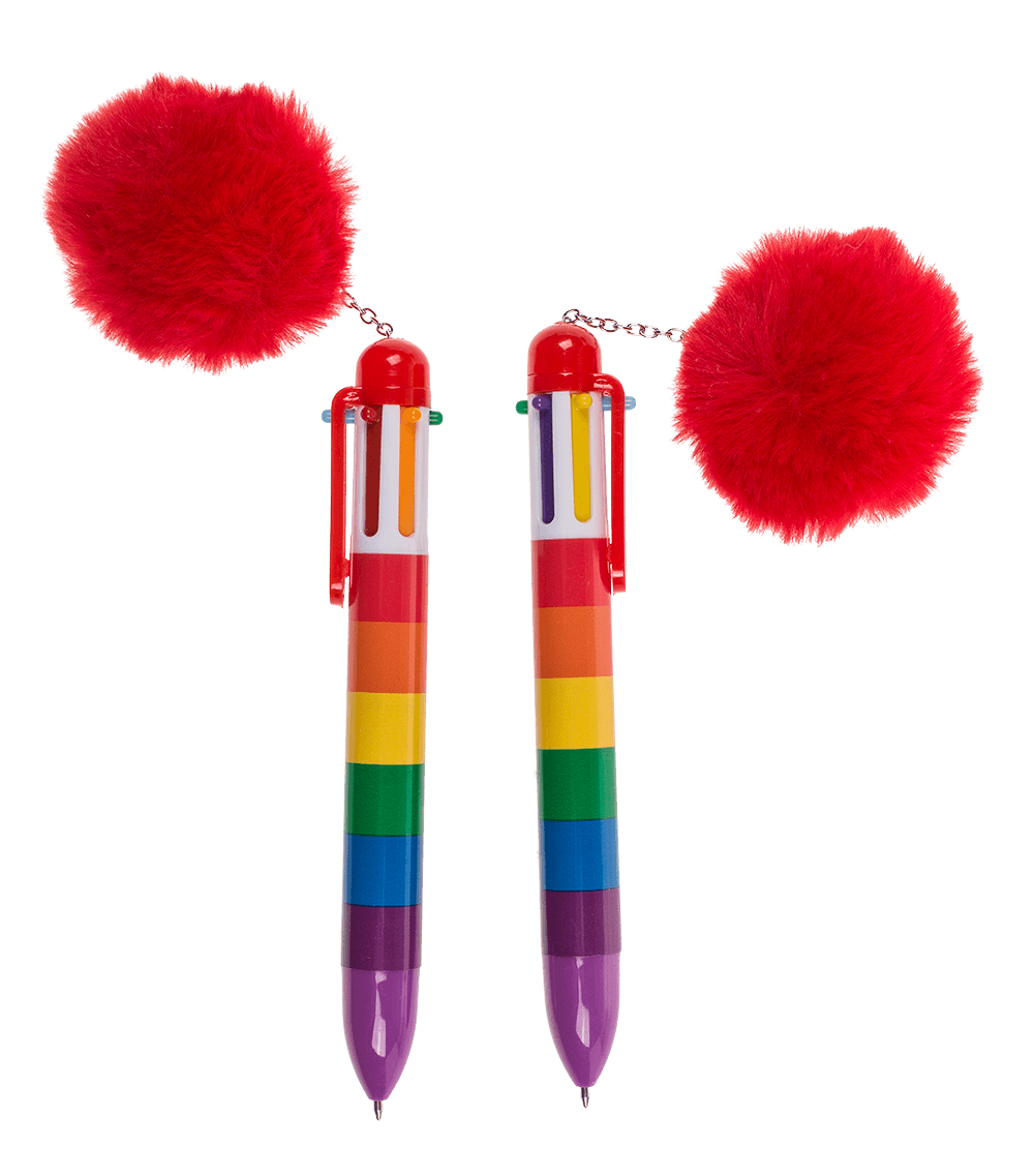 Ball Pen with 6 coloured cartridges,