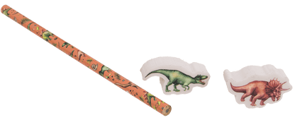 Pencil with eraser, Dinosaur,