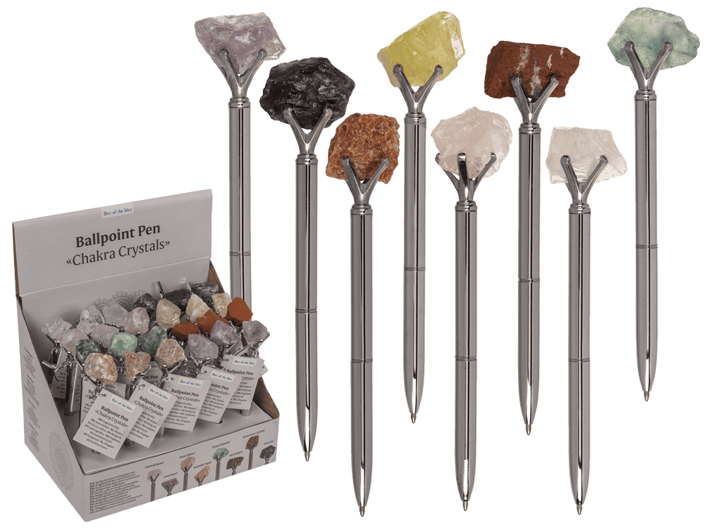Gemstone Ballpoint Pen, Chakra Crystals,