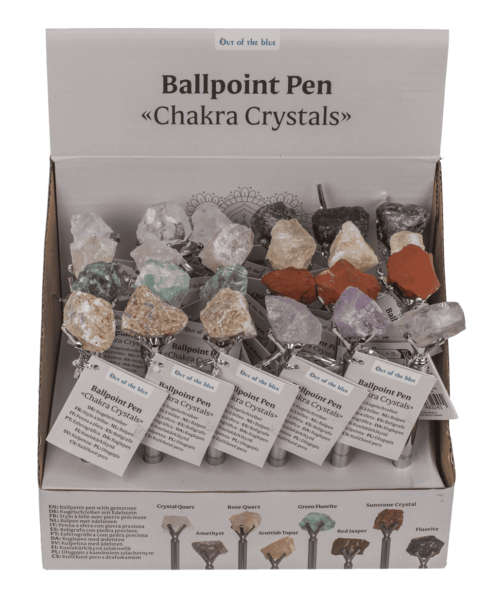 Gemstone Ballpoint Pen, Chakra Crystals,