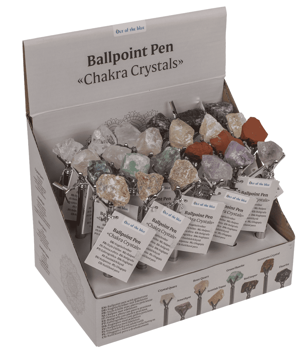 Gemstone Ballpoint Pen, Chakra Crystals,