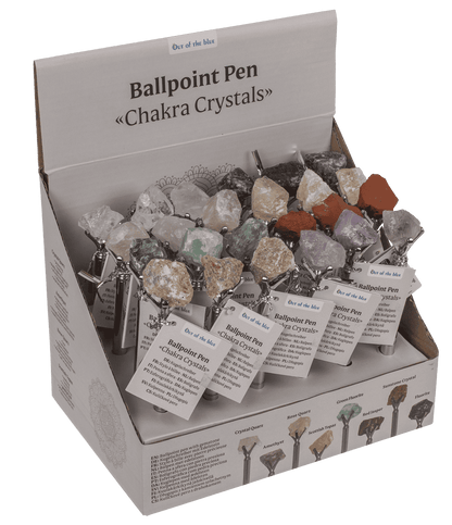 Gemstone Ballpoint Pen, Chakra Crystals,