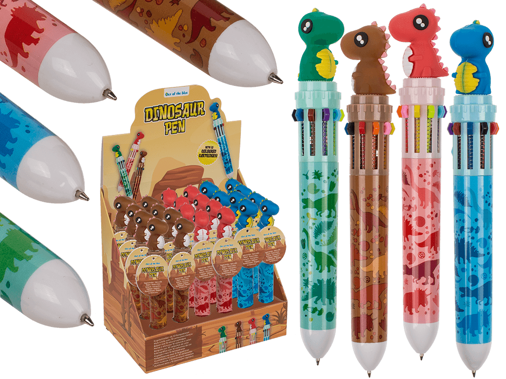 Ball Pen with 10 coloured cartridges,