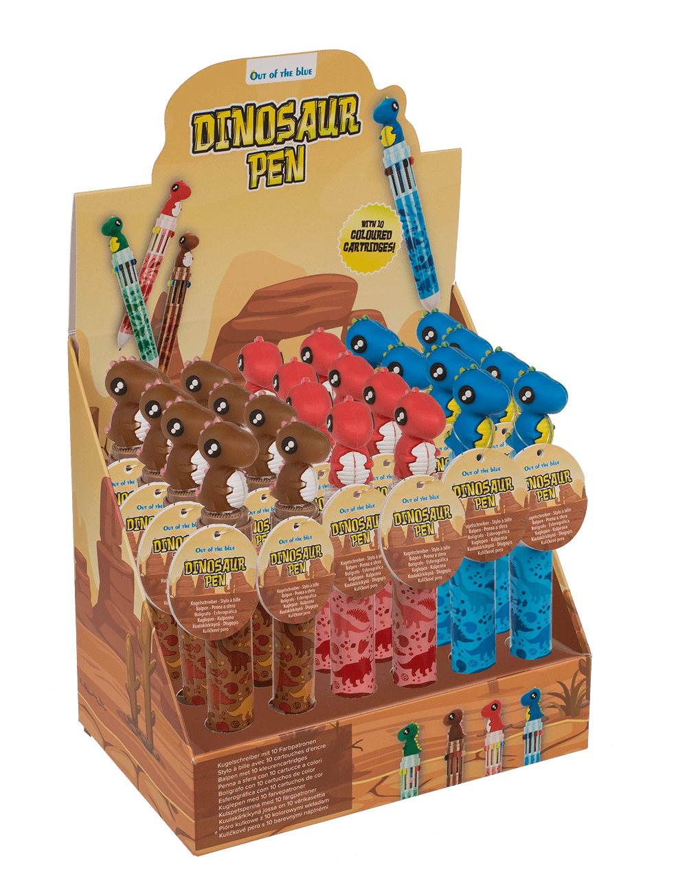 Ball Pen with 10 coloured cartridges,