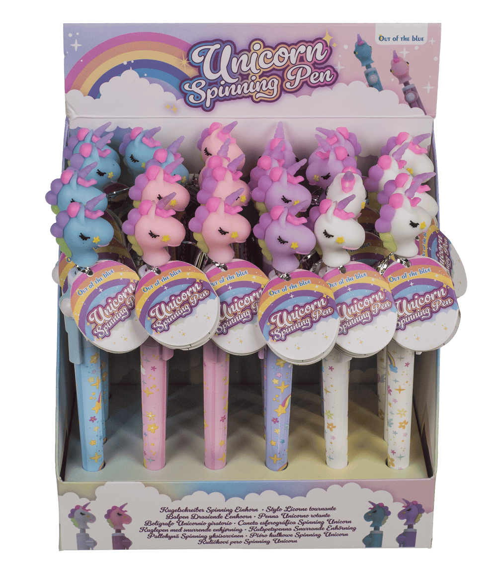 Pen, Spinning Unicorn, approx. 19 cm,